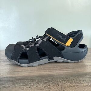 Teva Mens Flintwood 1118941 Black Hiking Sandals Adjustable Strap Size 8
